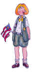 Junior Scout with flag
