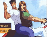 Ryu: Ummm... shouldn't we be wearing helmets? Ken: What was that Ryu? *turns head*   ......*SCREECH!!* 