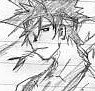 Sanosuke: I'm too sexy for a real shirt...