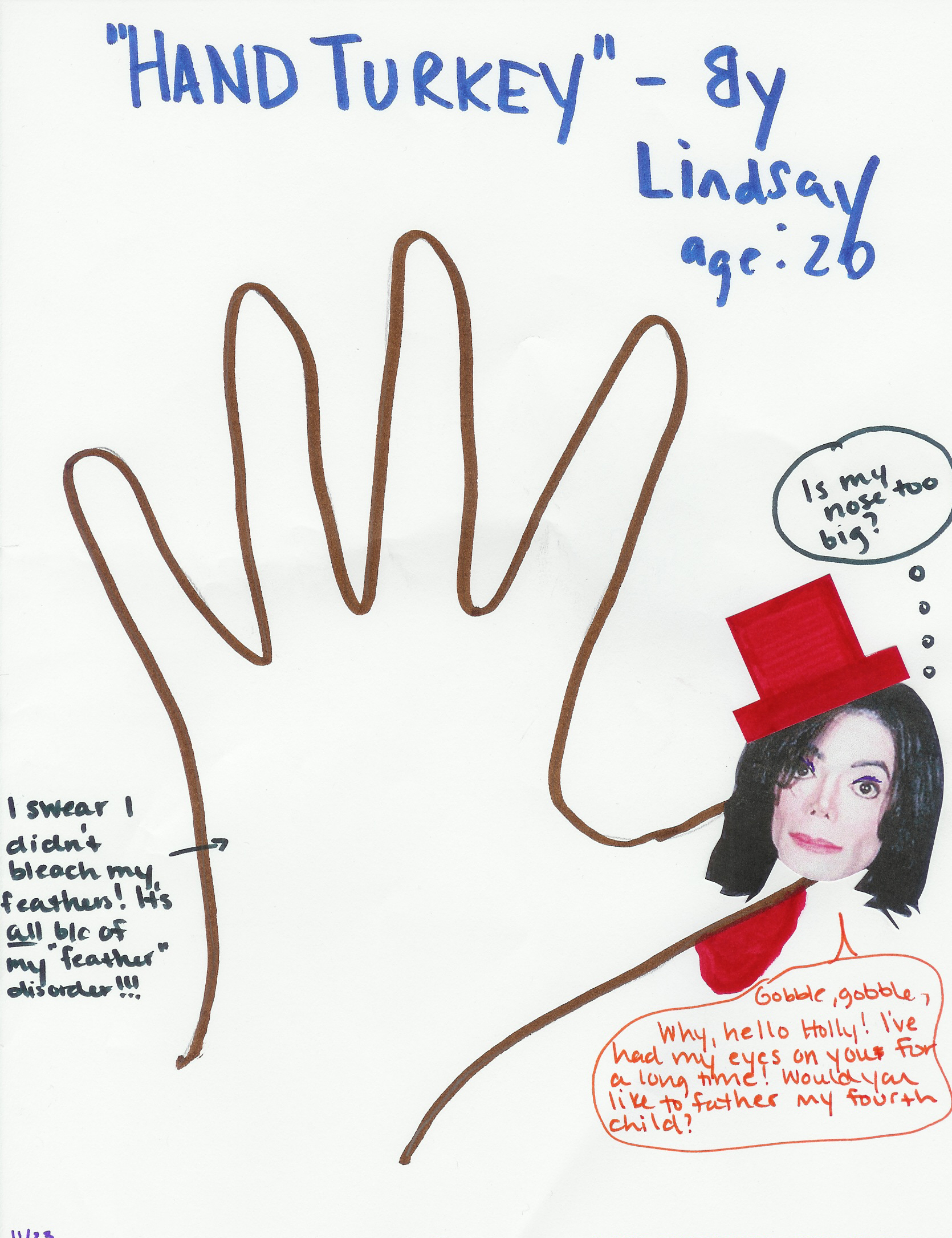Michael Jackson Hand Turkey