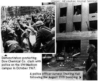 Snapshots from UW-Madison's sometimes-violent activist past.