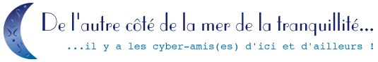 De l'autre c&ocirc;&eacute; de la mer de la tranquillit&eacute;, il y a les cyber-amis(es) !
