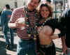 Mardi Gras, did you know that stood for Fat Tuesday!  Anyway ladies getting them out in return for some cheap Beads, fair swap.