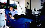 Flat Luke watches a blood donation. CLICK FOR A LARGER VIEW