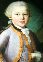 Two portraits of Mozart as a child.
