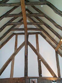 The magnificent crown-post roof.