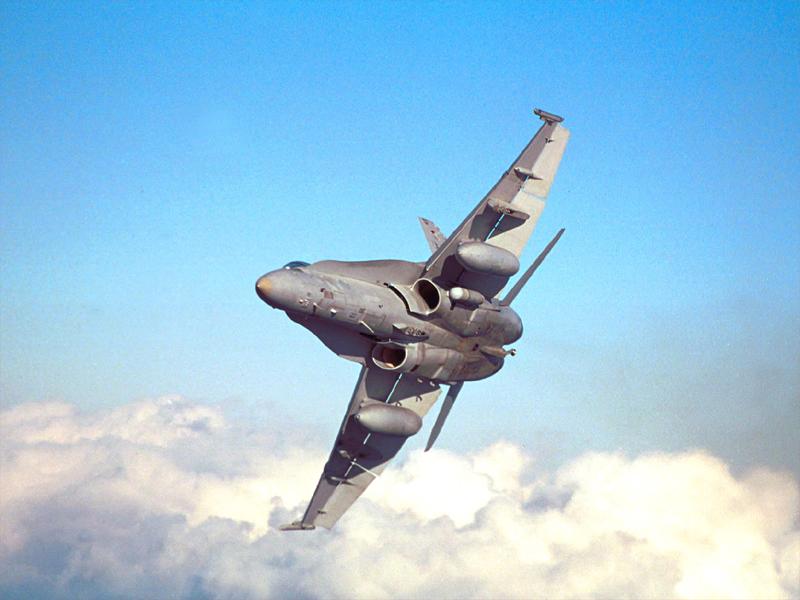 F-18 bank