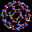 An icon of the buckminsterfullerene molecule; chemical formula: C60