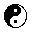 The balance of opposing forces in the universe is represented in this Far Eastern symbol of Yin and Yang