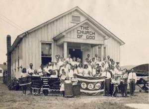 Church of God of Prophecy circa 1955 - closeup