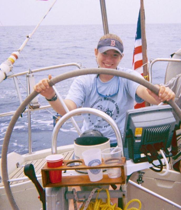 Driving Allegra during the Marion-Bermuda Race 2003