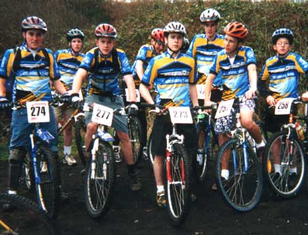Ryan Floer with mountain bike team