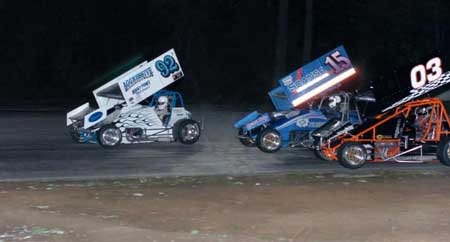 Ryan Floer goes around the outside for a win