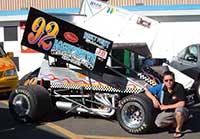 Ryan Floer with sprint car