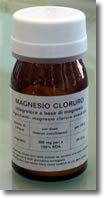 Frasco de cloruro de magnesio