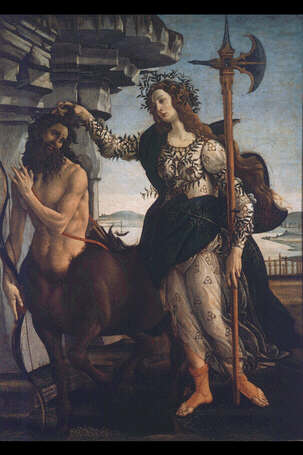Pallas and the Centaur bu Botticelli