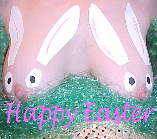 Easte Bunnies painted on tits