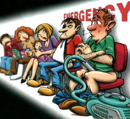 cartoon of guy with vacumn on his dick