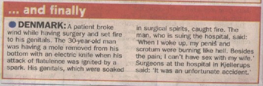 article about balls catching on fire