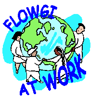 FLOWGI logo symboliseert samenwerken over de hele wereld 