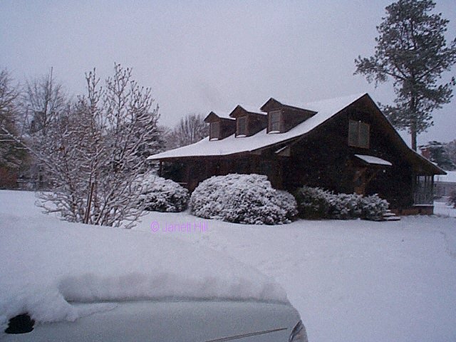 --side view of our SNOW covered house--