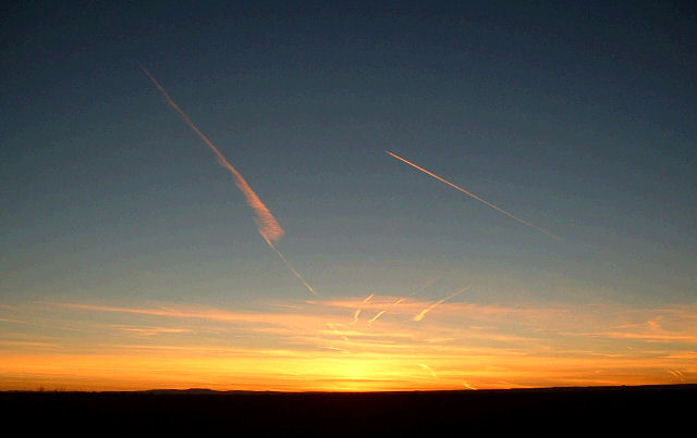 a perfectly fiery horizon