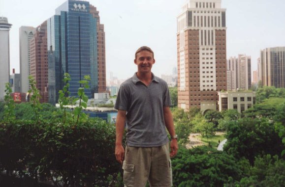 Andrew against a Singapore cityscape