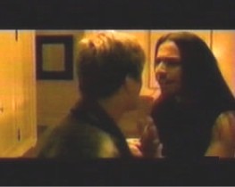 'I already told you. You can't come in until I've put on my make-up.'