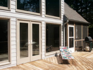 large deck with grill