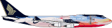 Singapore Airlines Boeing 747-400 Tropical colours