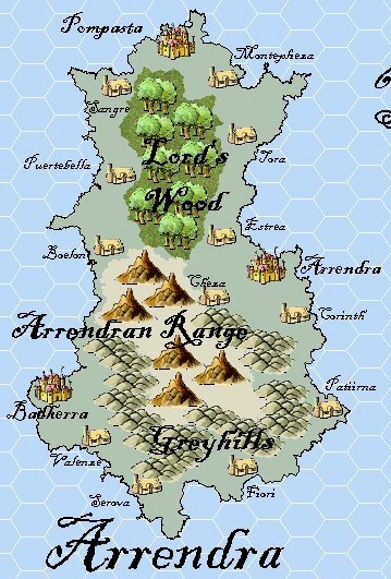 Map of the Kingdom of Arrendra