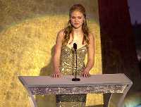 Julia Stiles presenting CoCo Lee