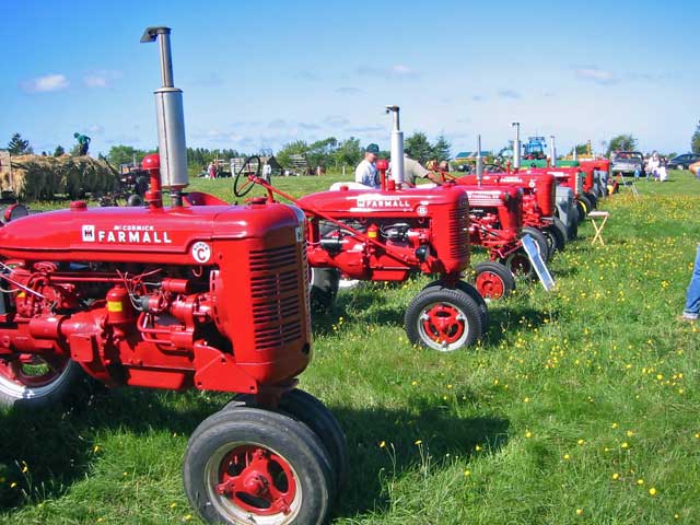 Lineup of tractors