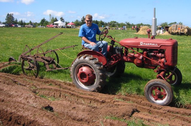 Kevin demonstrates ploughing