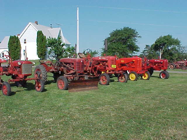 Some of the many tractors at the show