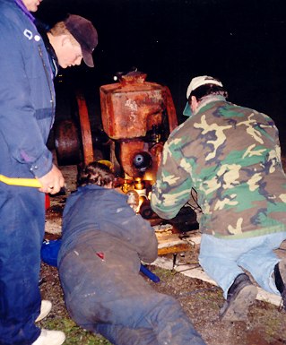 Local experts work on engine