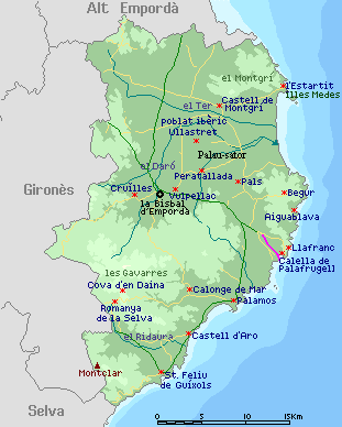 Mapa de la comarca