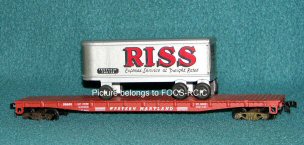 American Flyer Gilbert HO #33509 Western Maryland Riss Piggyback Flatcar. 