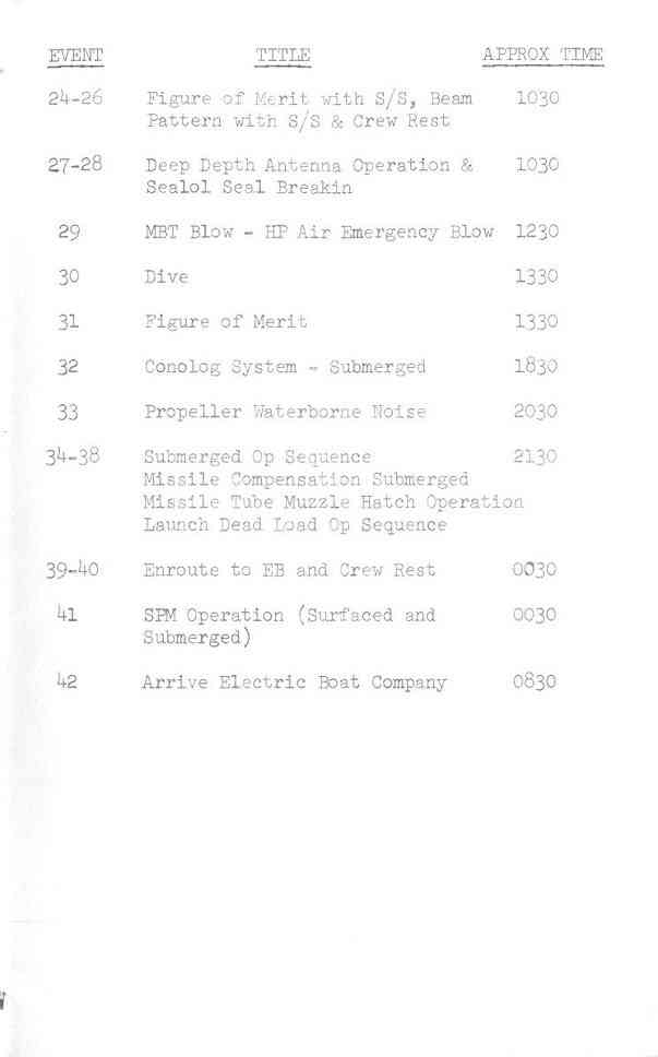 [ Sea trial booklet, page 9]