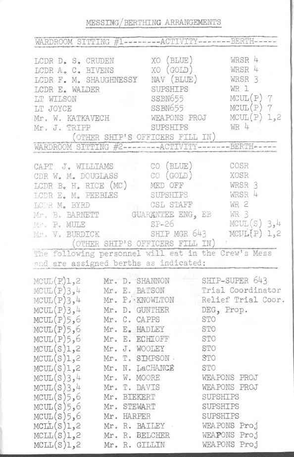 [ Sea trial booklet, page 4]