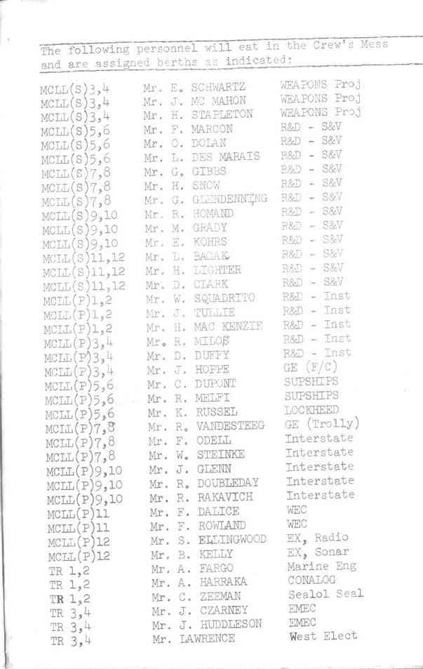 [ Sea trial booklet, page 5]