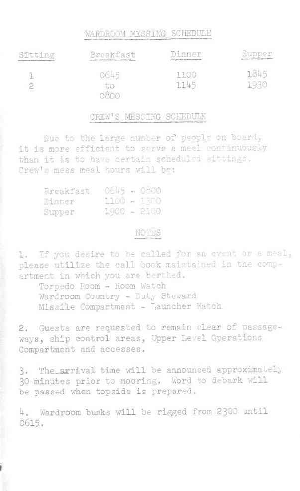 [ Sea trial booklet, page 7]