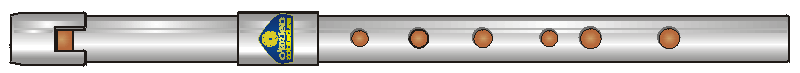 Illustration of O'Brien Pennywhistle in Nickel Plated Copper D