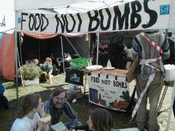 kitchen at S11 protest