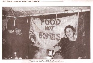 kitchen at community picket at the docks