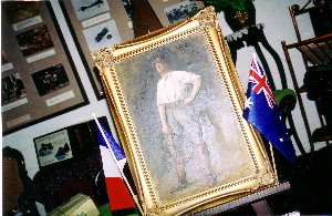 Portrait of French-Australian writer and local farmer, Paul Wenz (1869-1939) in the Forbes Historical Society Museum. Photo by Merrill Findlay, 2004.