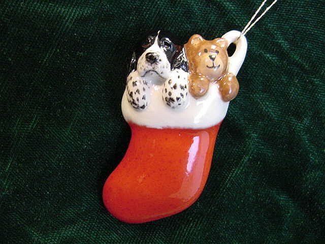 English Cocker Spaniel Puppy in Stocking