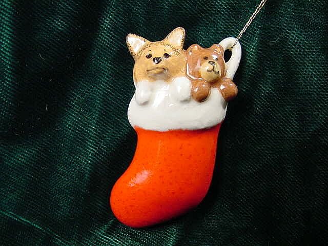 Corgi Puppy in Stocking