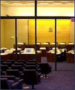 Courtroom at Lockerbie trial