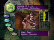 An example of a competitor's profile from series three